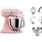 Batidora de pie KitchenAid 5KSM175PSEDR de 300 W, color rosa.